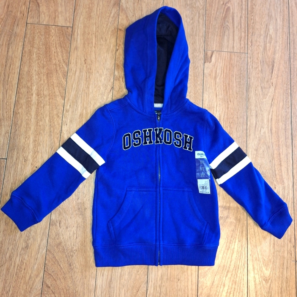 OshKosh Royal Blue Hoodie, 3T, #28103915 NWT
